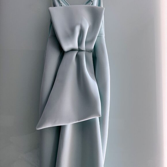 US 2 ASOS Tiffany Blue Semi Formal Dress - Picture 2 of 4